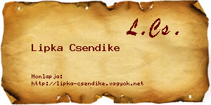 Lipka Csendike névjegykártya